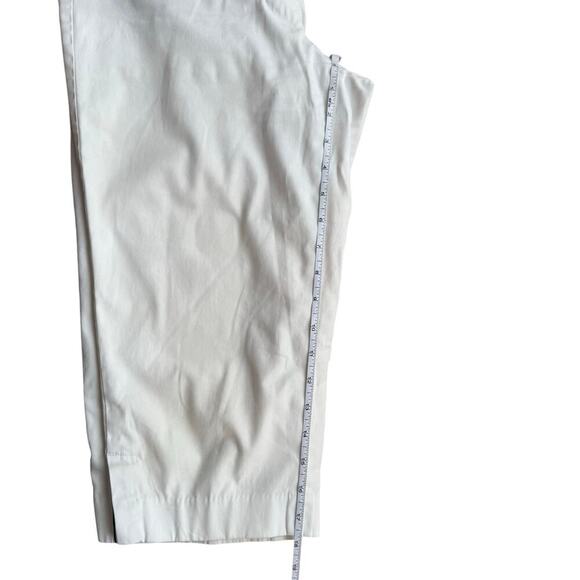 Talbots White Perfect Skimmer Cropped Pedal Pusher Pants Size 8P Casual Mature - Picture 10 of 13